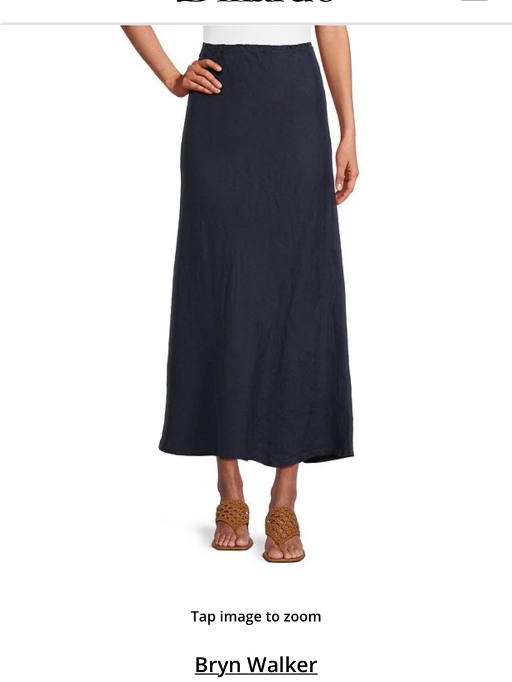 bryn Walker BLACK linen Skirt